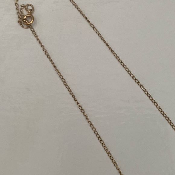 Vintage 14K & Diamond Open Heart Necklace - Picture 9 of 10